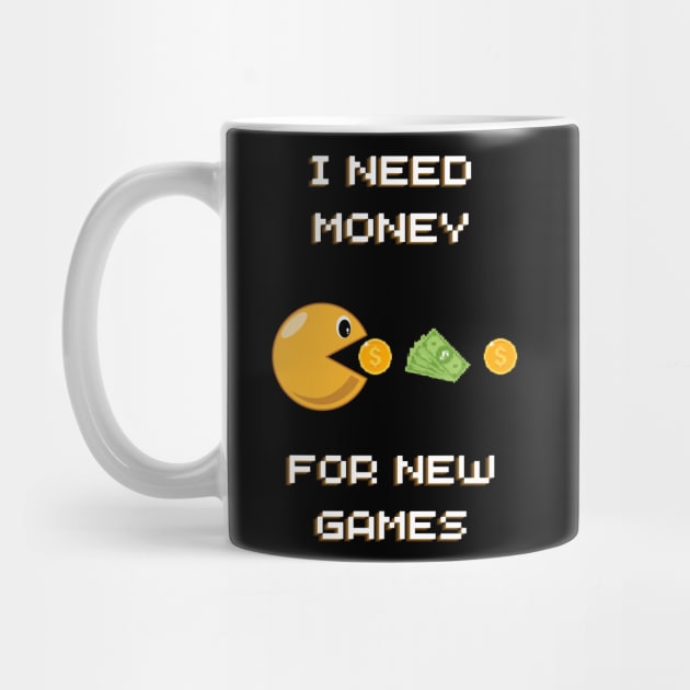 Gamer Humor: Pacman Money Hunt by Patrrrycja